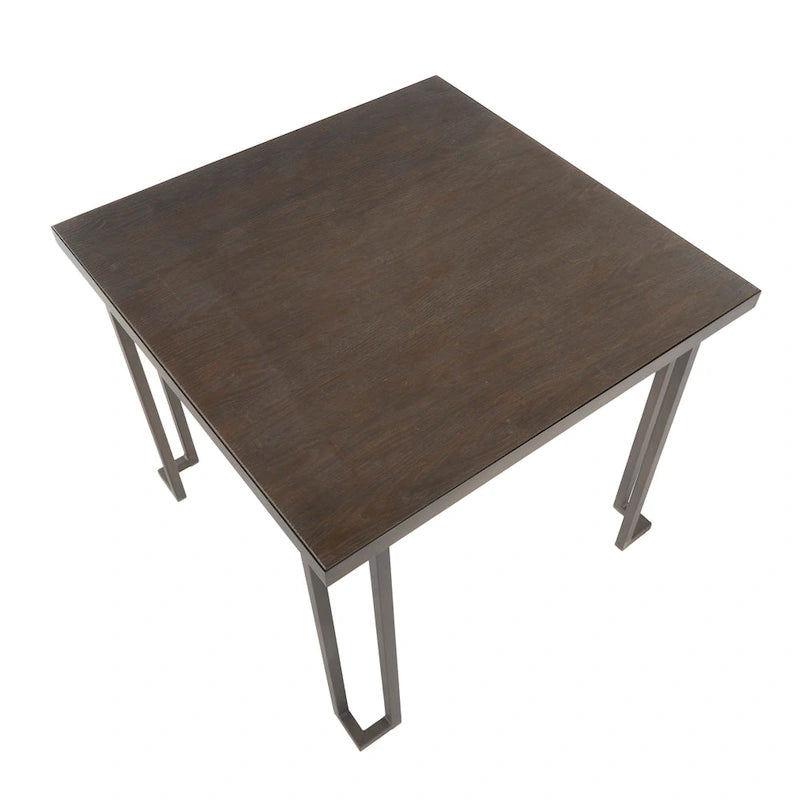 Table de dînette industrielle en bois et métal