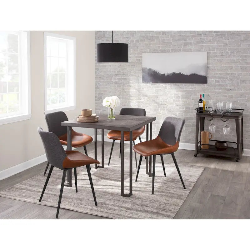 Table de dînette industrielle en bois et métal