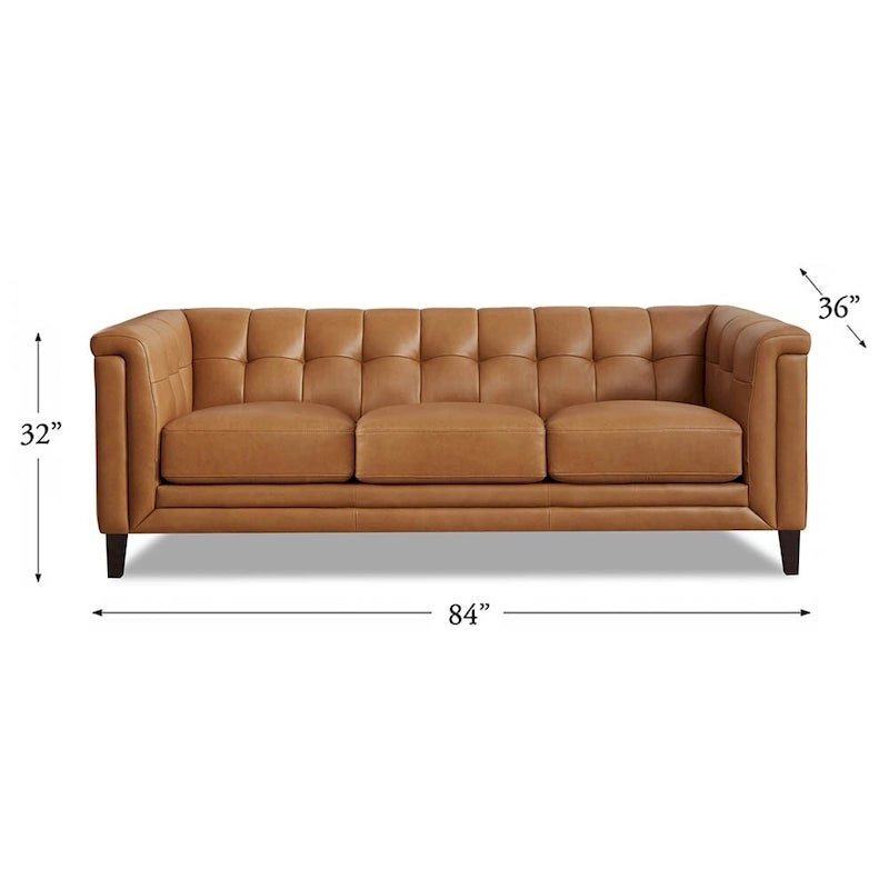 Ensemble canapé, causeuse et fauteuil en cuir pleine fleur avec plumes, mousse à mémoire de forme et ressorts