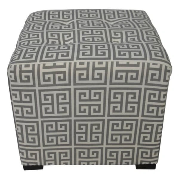 Pouf carré capitonné 4 boutons