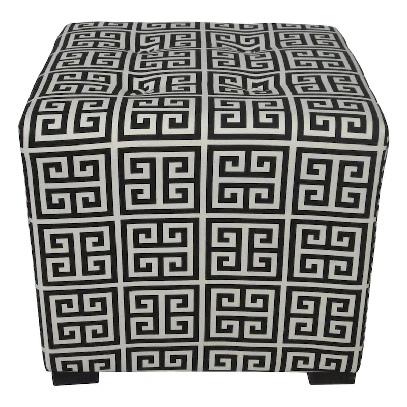 Pouf carré capitonné 4 boutons