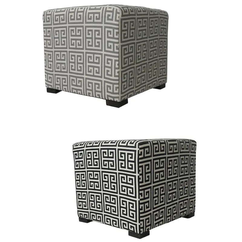 Pouf carré capitonné 4 boutons