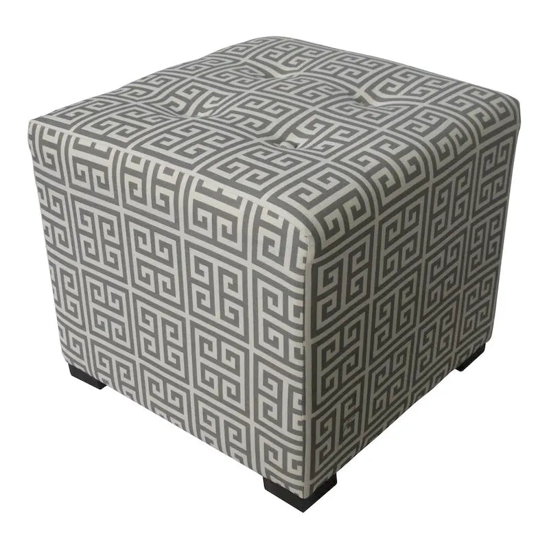 Pouf carré capitonné 4 boutons