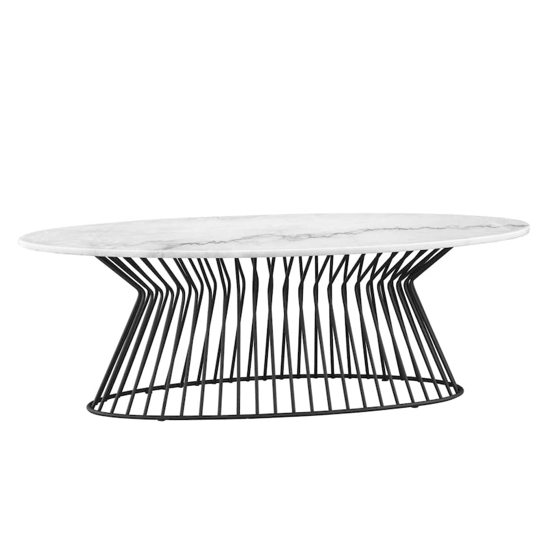 Table basse noire et blanche