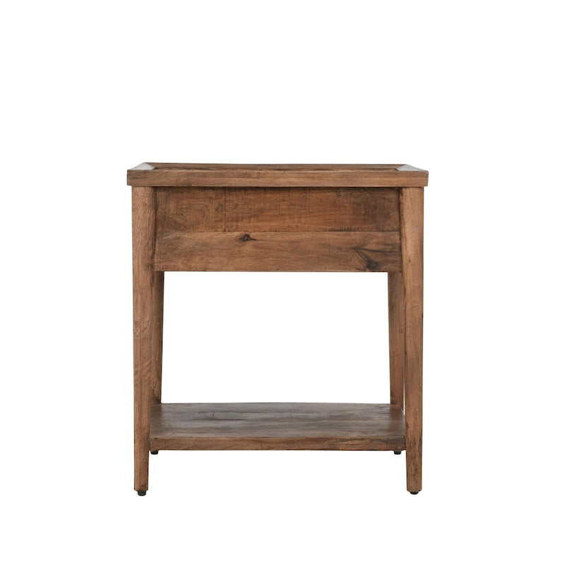 Table d'appoint à 1 tiroir marron