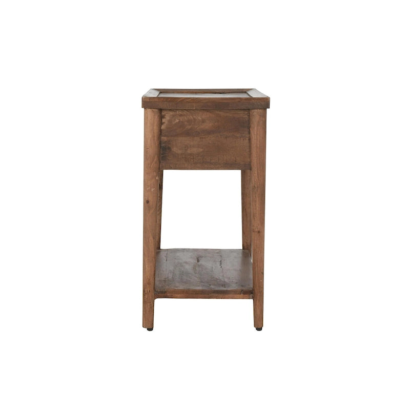 Table d'appoint à 1 tiroir marron