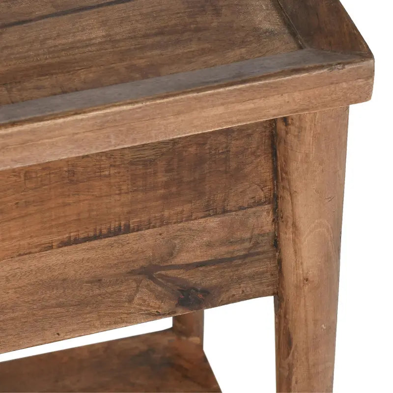 Table d'appoint à 1 tiroir marron