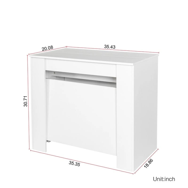 Table à manger extensible multifonctionnelle en bois