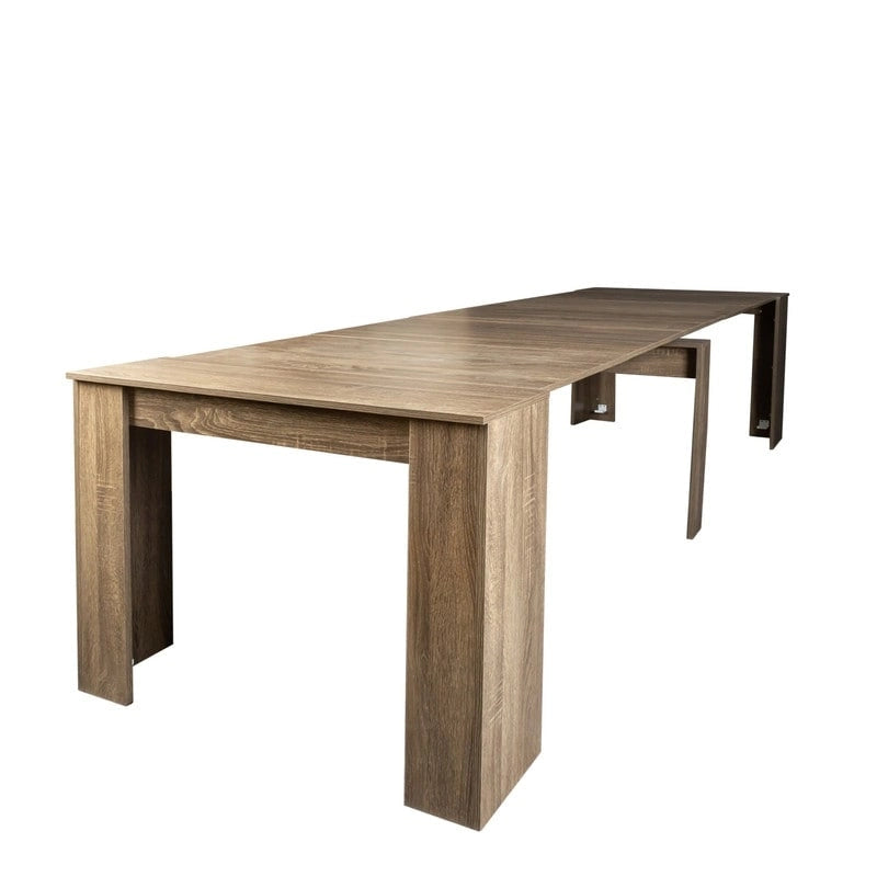 Table à manger extensible multifonctionnelle en bois