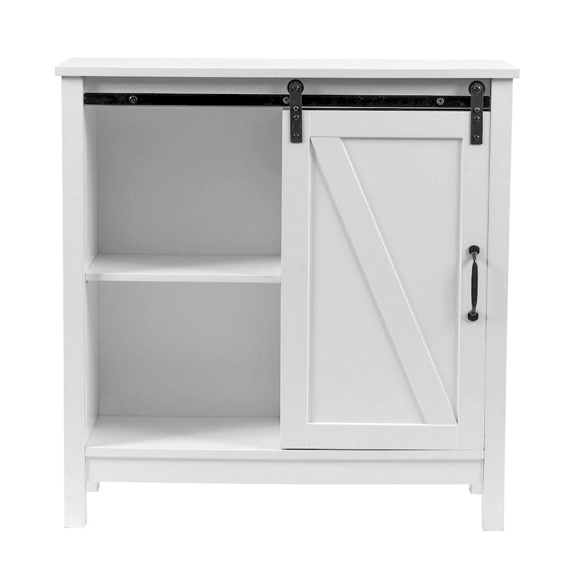 Meuble de rangement de salle de bain en bois MDF blanc style ferme