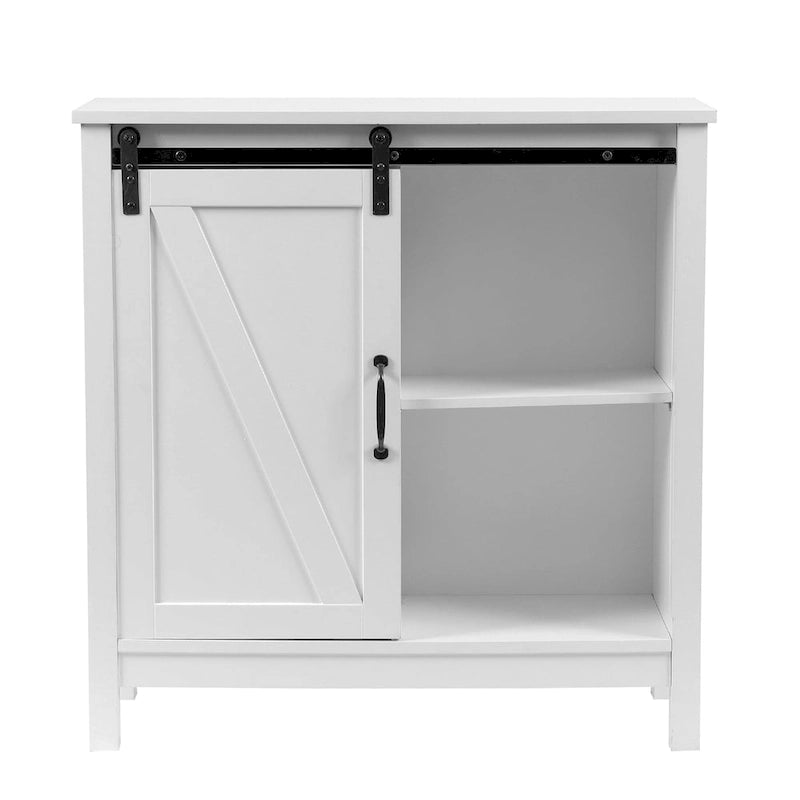 Meuble de rangement de salle de bain en bois MDF blanc style ferme