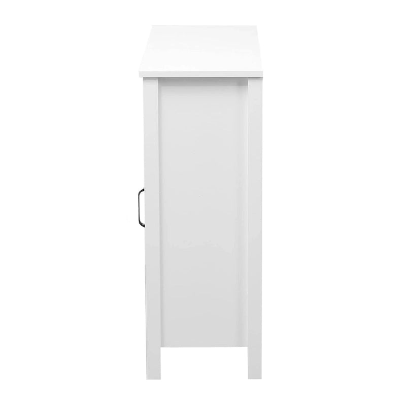 Meuble de rangement de salle de bain en bois MDF blanc style ferme