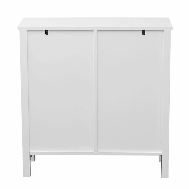 Meuble de rangement de salle de bain en bois MDF blanc style ferme