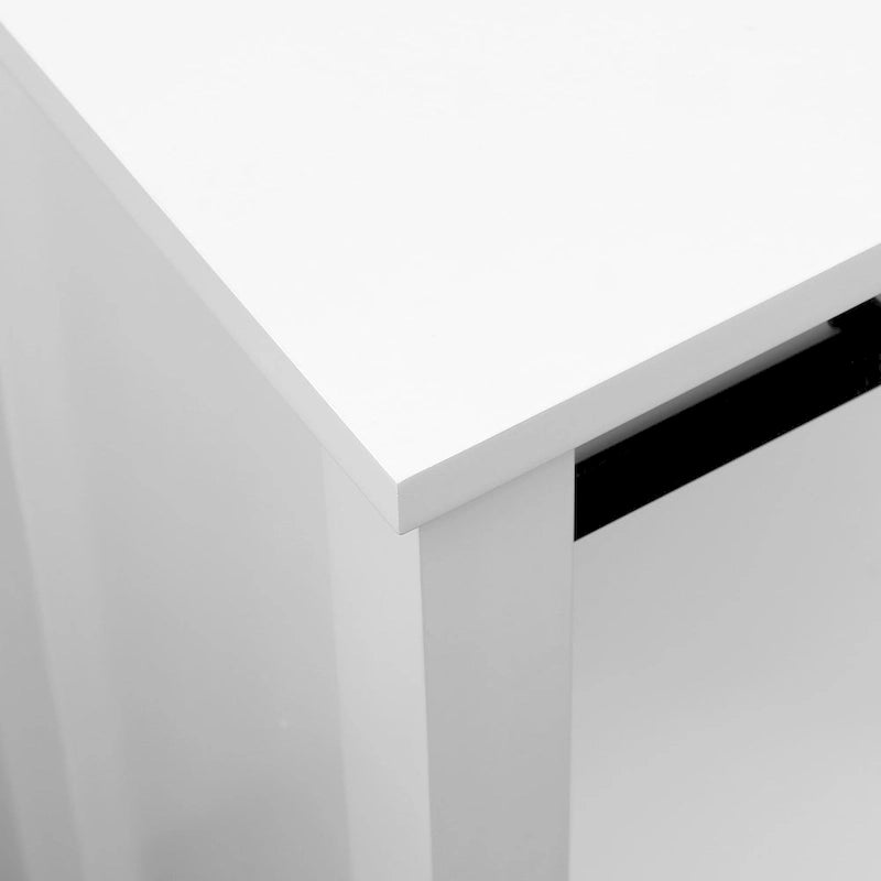 Meuble de rangement de salle de bain en bois MDF blanc style ferme