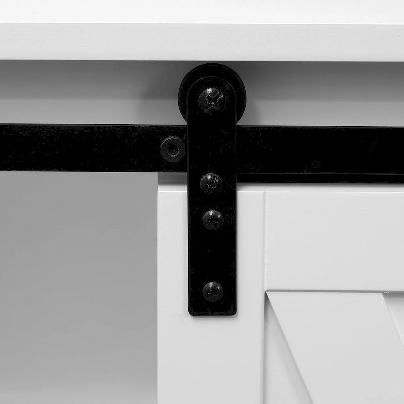 Meuble de rangement de salle de bain en bois MDF blanc style ferme