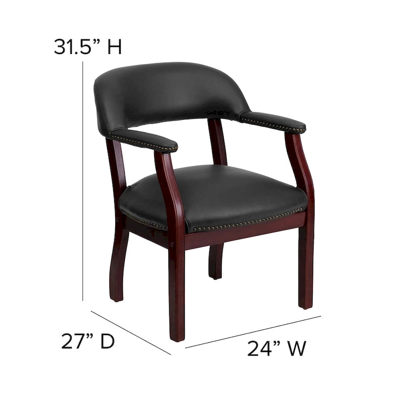 Chaise de conférence avec bande cloutée décorative