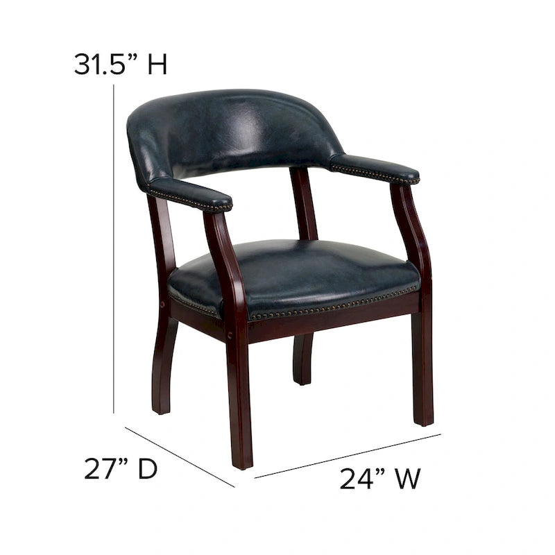 Chaise de conférence avec bande cloutée décorative