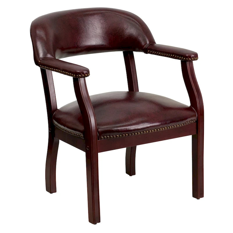 Chaise de conférence avec bande cloutée décorative