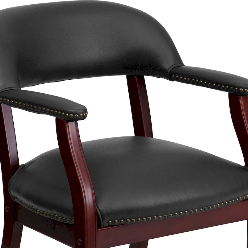 Chaise de conférence avec bande cloutée décorative