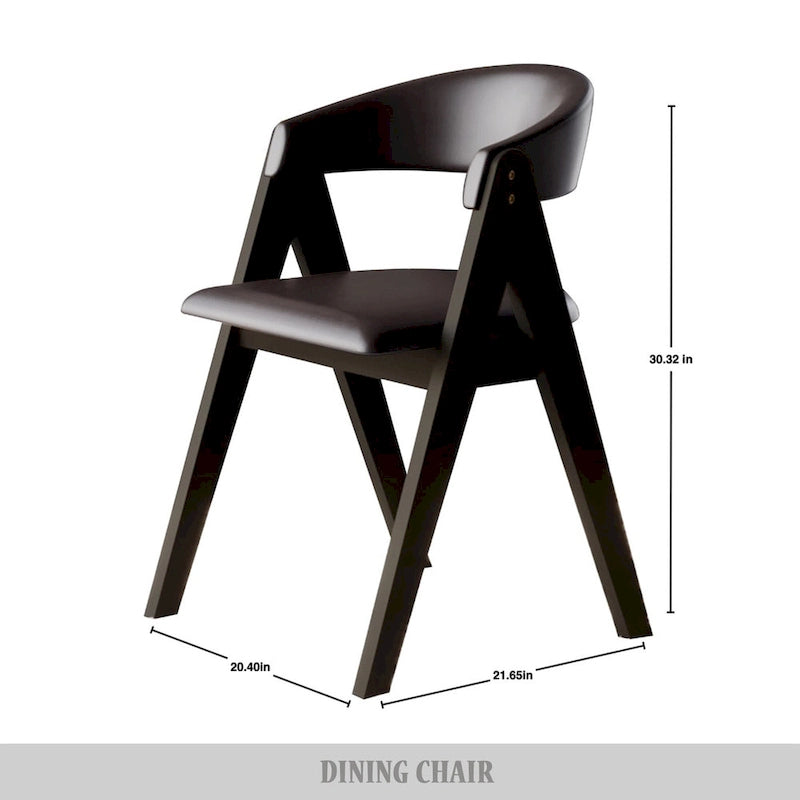 Chaises de salle à manger transitionnelles en V (lot de 4)