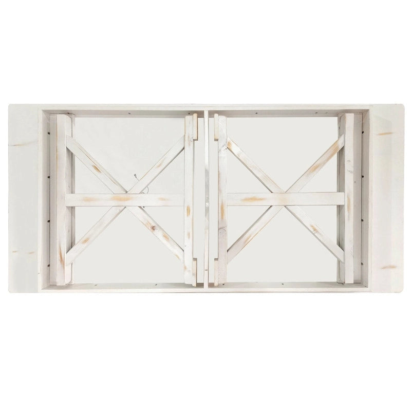 Table à manger pliante rectangulaire en pin massif antique et rustique de 2,1 m x 1,2 m
