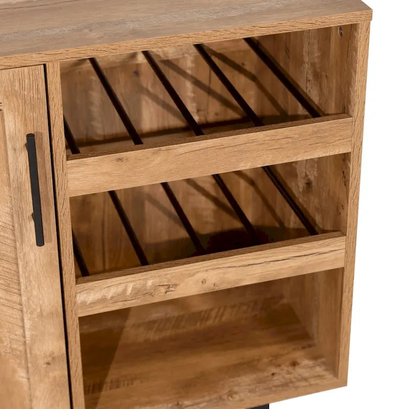 Meuble d'appoint et meuble bar avec rangements ouverts et fermés
