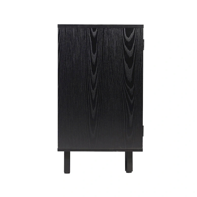 Meuble d'appoint et meuble bar avec rangements ouverts et fermés