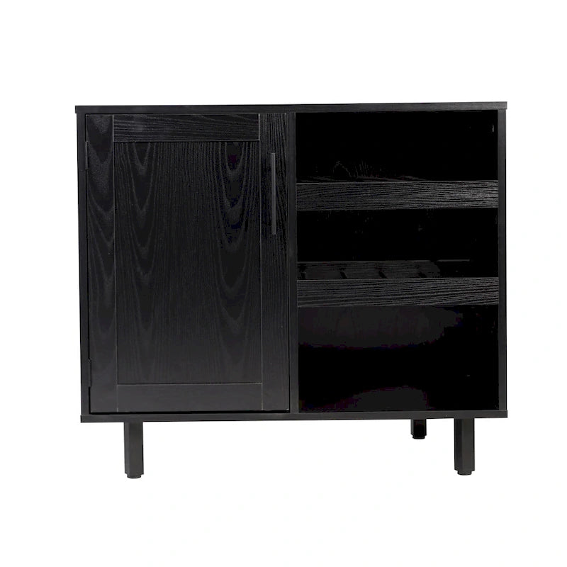 Meuble d'appoint et meuble bar avec rangements ouverts et fermés