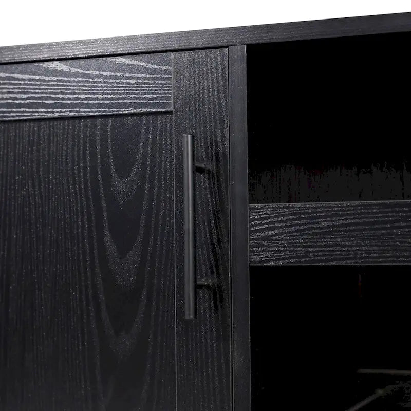 Meuble d'appoint et meuble bar avec rangements ouverts et fermés