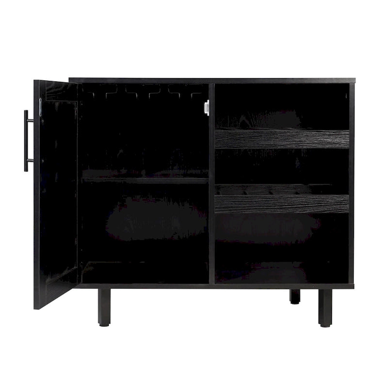 Meuble d'appoint et meuble bar avec rangements ouverts et fermés