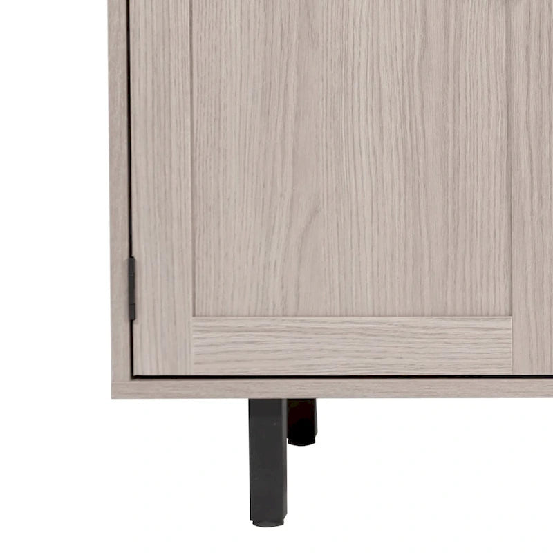 Meuble d'appoint et meuble bar avec rangements ouverts et fermés