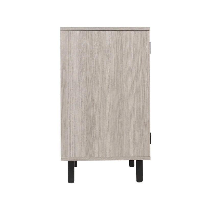 Meuble d'appoint et meuble bar avec rangements ouverts et fermés