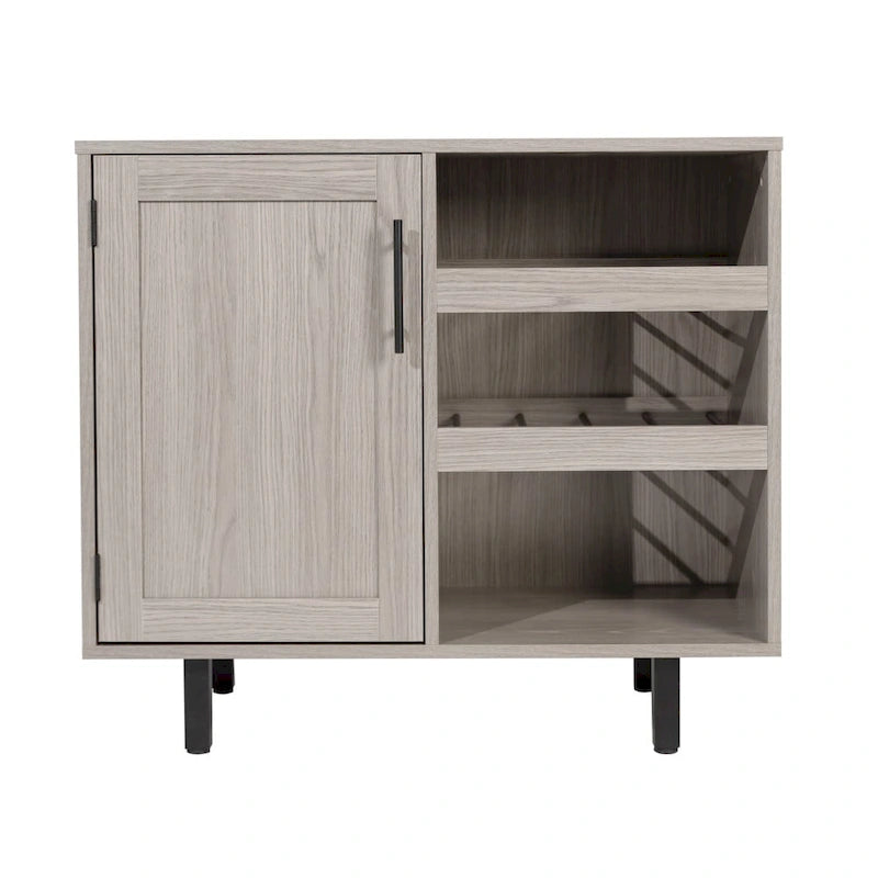 Meuble d'appoint et meuble bar avec rangements ouverts et fermés