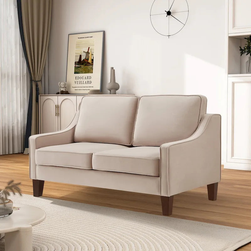 Causeuse 2 places en velours moderne pour salon