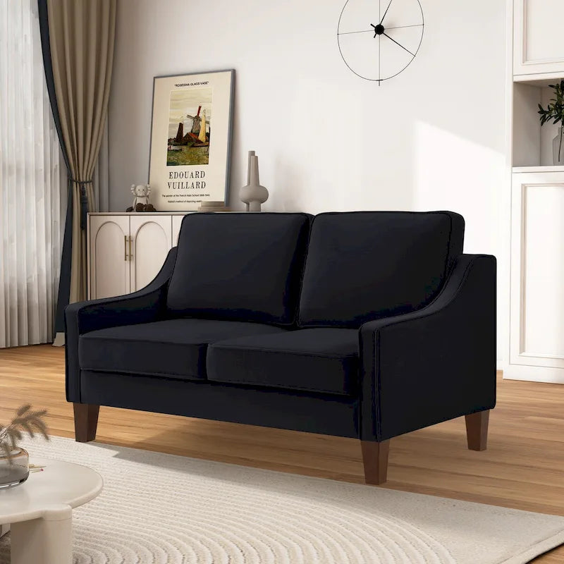 Causeuse 2 places en velours moderne pour salon