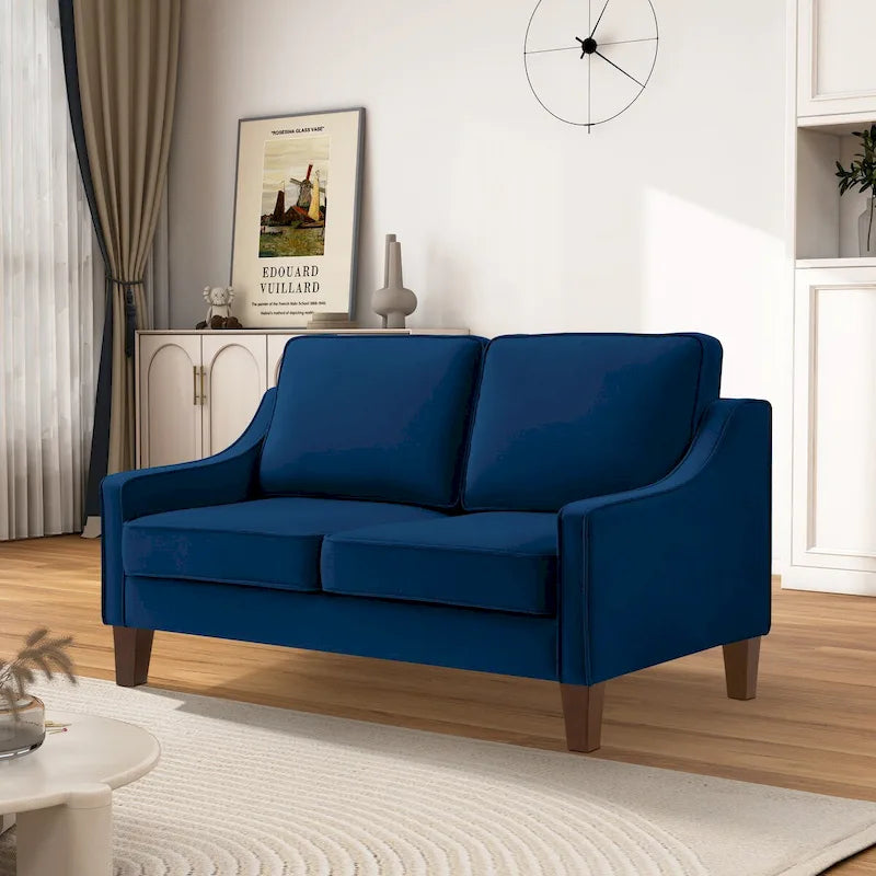 Causeuse 2 places en velours moderne pour salon