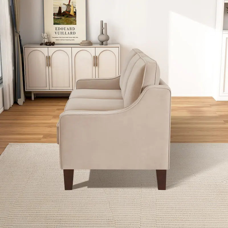 Causeuse 2 places en velours moderne pour salon