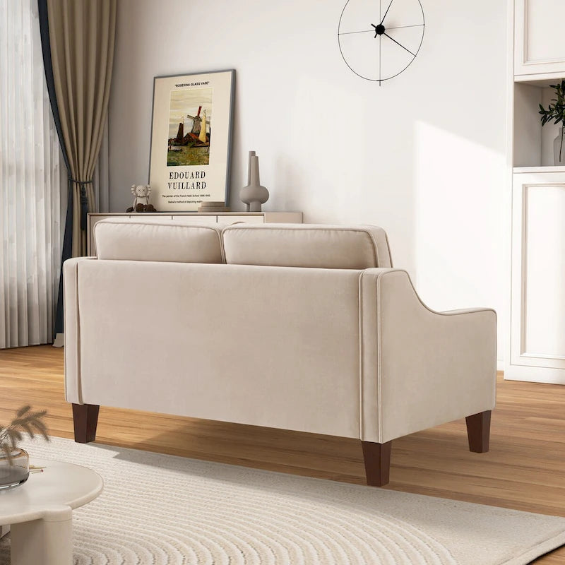 Causeuse 2 places en velours moderne pour salon