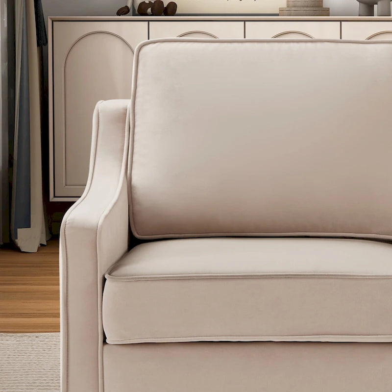 Causeuse 2 places en velours moderne pour salon