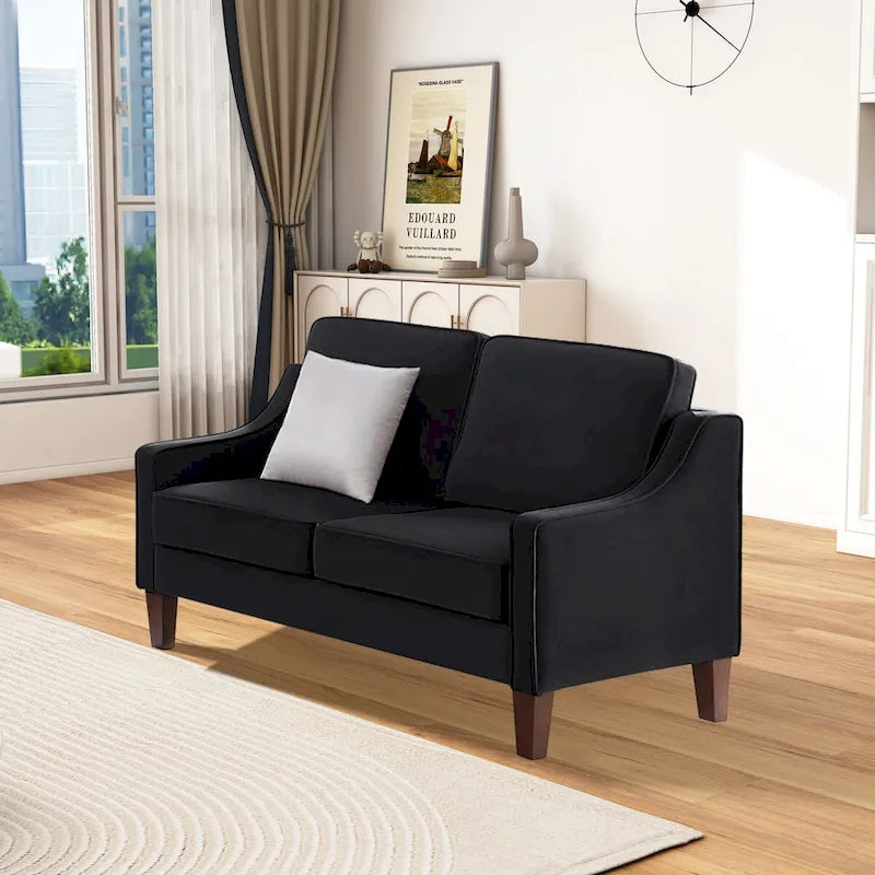 Causeuse 2 places en velours moderne pour salon