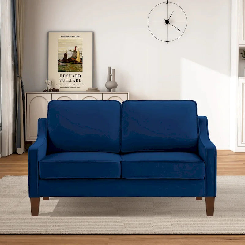 Causeuse 2 places en velours moderne pour salon