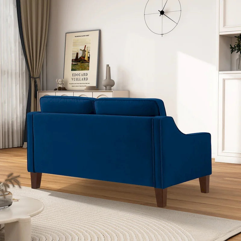 Causeuse 2 places en velours moderne pour salon