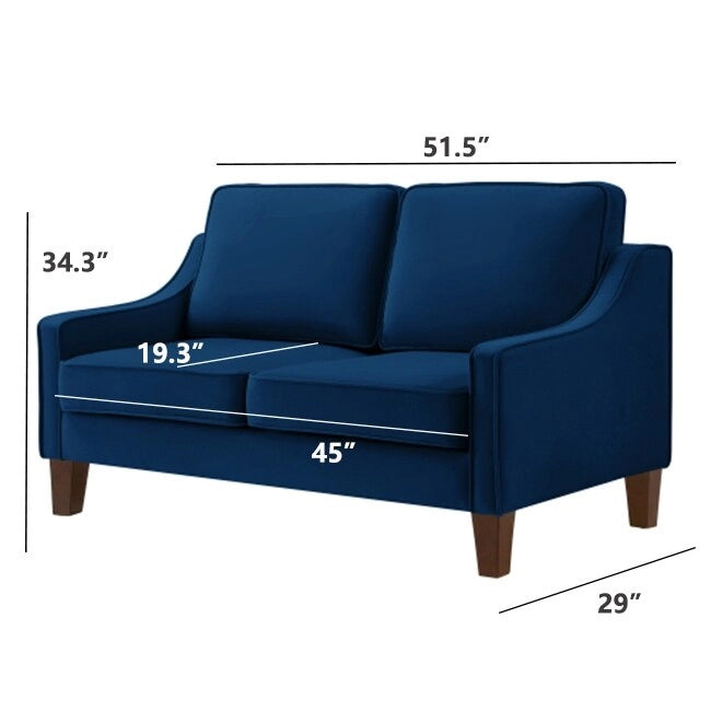 Causeuse 2 places en velours moderne pour salon