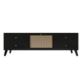 Meuble TV console moderne du milieu du siècle, noir