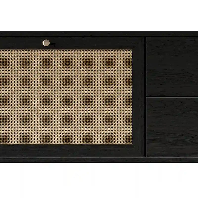 Meuble TV console moderne du milieu du siècle, noir