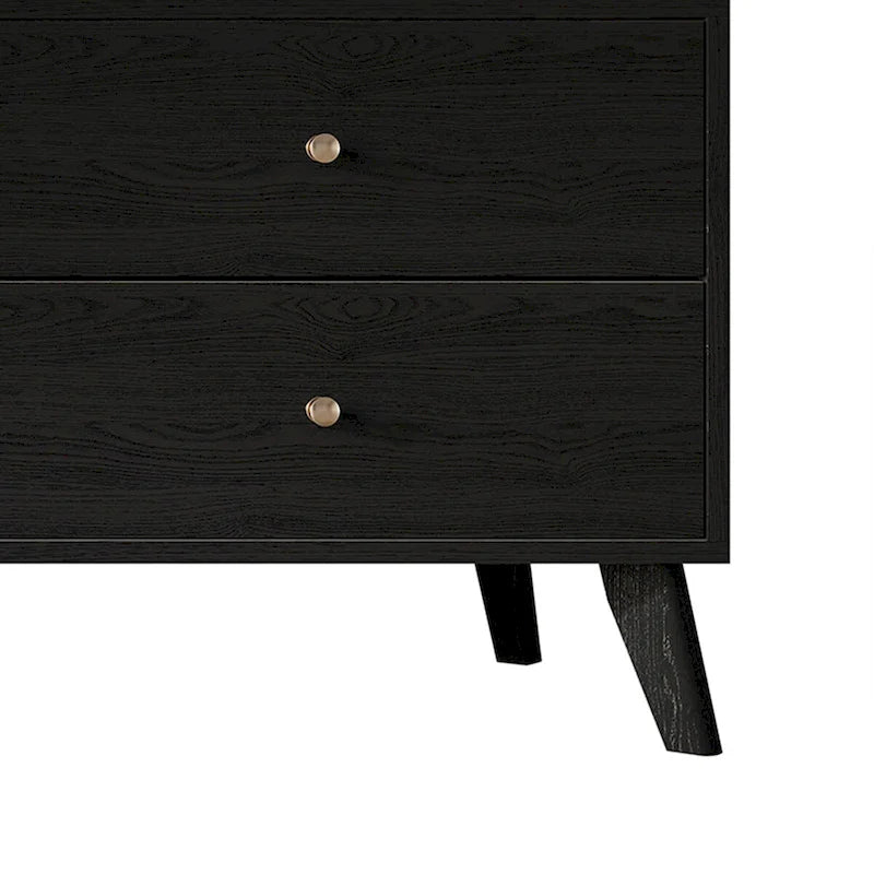 Meuble TV console moderne du milieu du siècle, noir