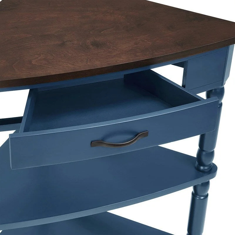 Table d'appoint d'angle triangulaire en bois pour petit salon