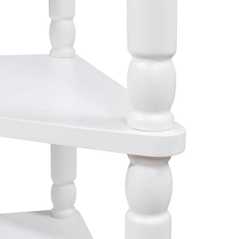 Table d'appoint d'angle triangulaire en bois pour petit salon