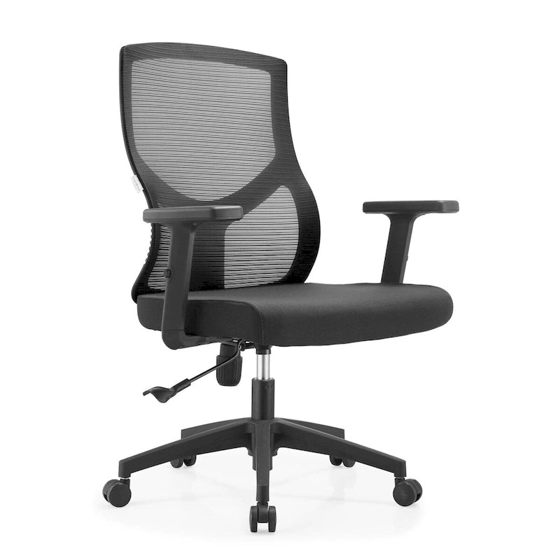 Chaise de bureau mi-dossier avec hauteur, pivot et inclinaison réglables