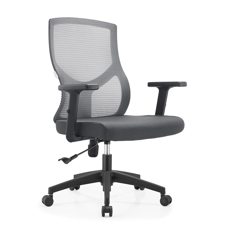 Chaise de bureau mi-dossier avec hauteur, pivot et inclinaison réglables